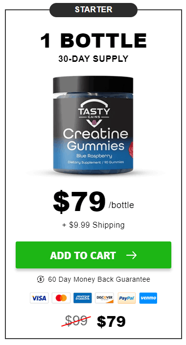 Buy Tasty Gaines Creatine Gummies 1 Bottle